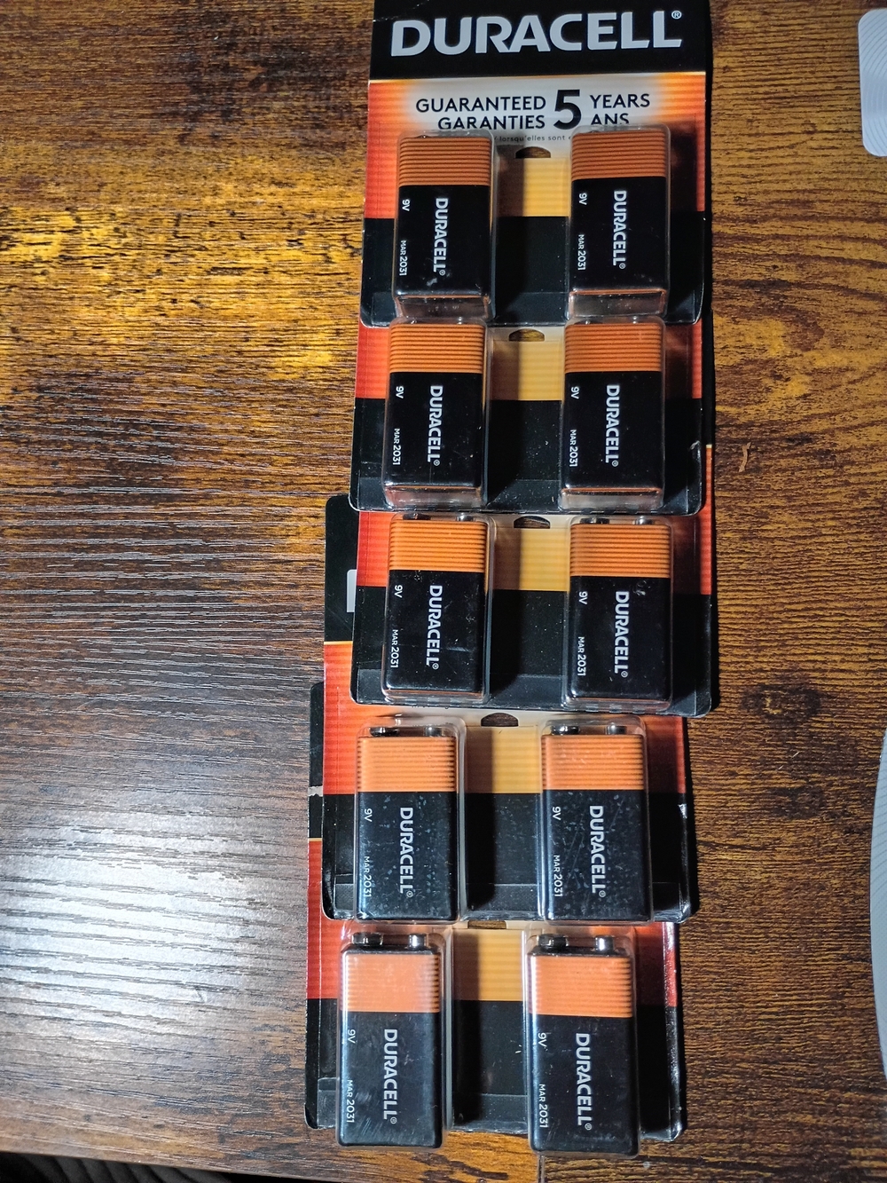 Duracell 9V Batteries - Orange and Black (10 Pack) 5x 2 Packs